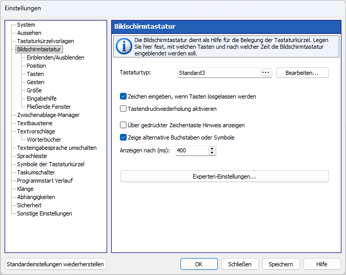 Bildschirmtastatur