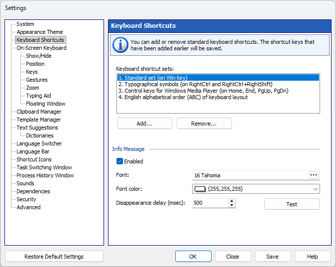 Keyboard Shortcuts