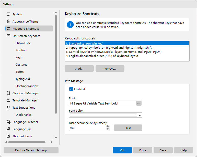 Keyboard Shortcuts