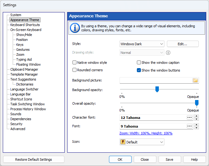 Appearance Theme