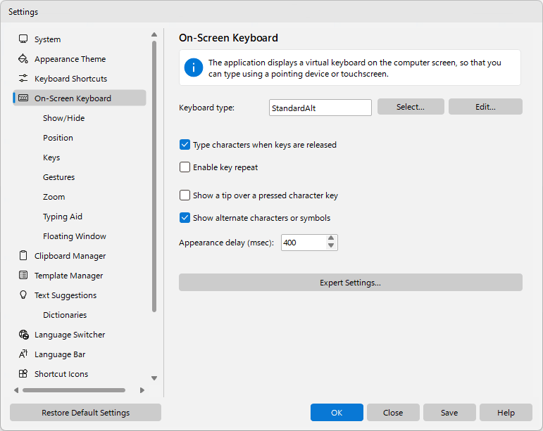 On-Screen Keyboard
