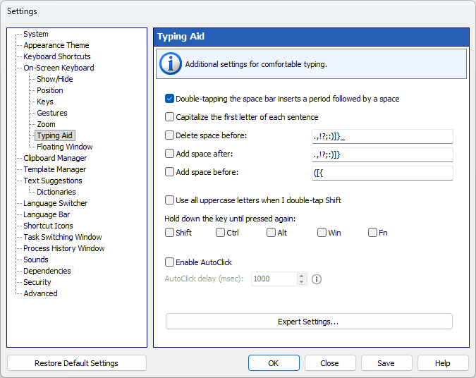 Typing Aid