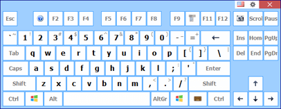 ‏‏لوحة المفاتيح على الشاشة