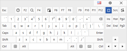 Aligned labels on control keys